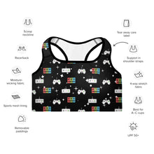 Load image into Gallery viewer, Starlight Gamer Padded Sports Bra